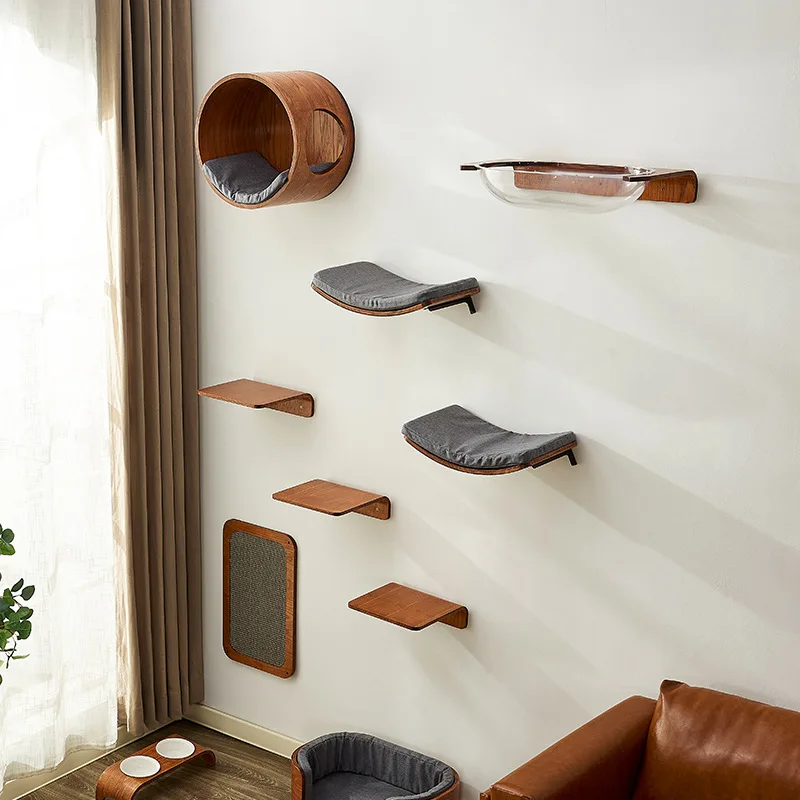 

Cat climbing frame Wall type does not occupy the cat litter shelf, integrated accessories scratching column