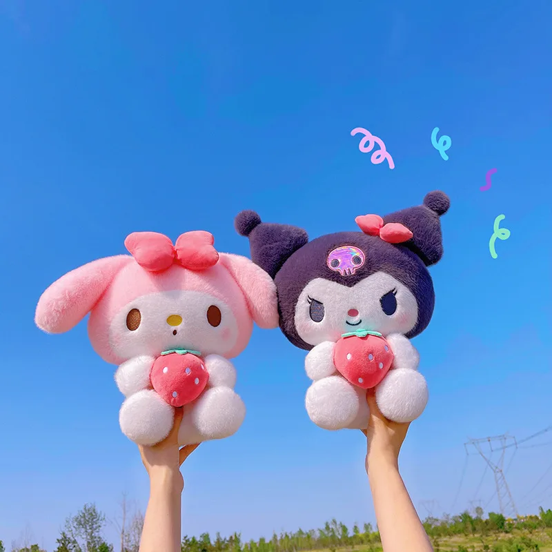 

20cm Sanrio Kuromi My Melody Strawberry Series Plush Animal Doll Cartoon Cute Plush Pillow Toy Home Deco Birthday Christmas Gift