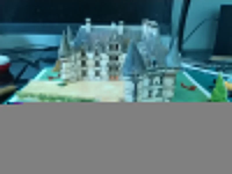 Modelo de papel 3D Azel Le Lido Castle Building Manual de bricolaje