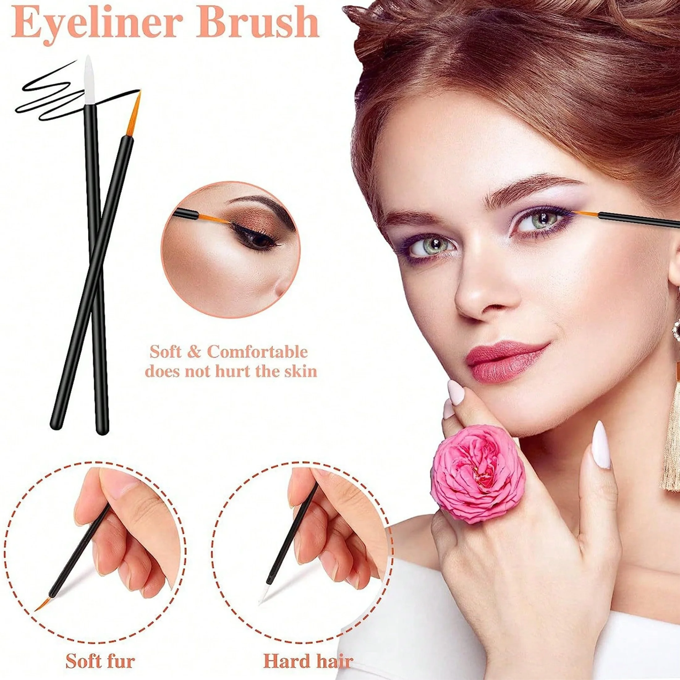 300 قطعة مجموعة أدوات ماكياج فاخرة المتاح مع حقيبة للتخزين المحمولة أحمر الشفاه قضيب عصي الماسكارا رمش عينيه فرش #6