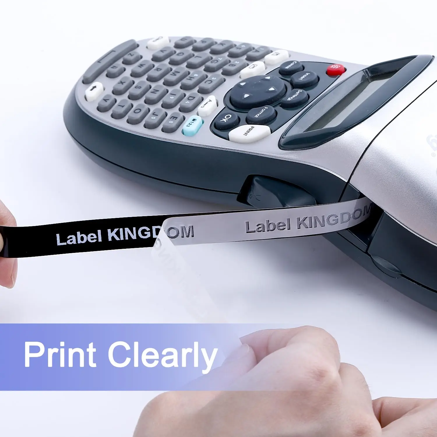 Black Tape Compatible for DYMO LetraTag Label Maker Refills White on Black Plastic Labeling Tape 12mmx4m for LT100T LT100H LT200 view 4