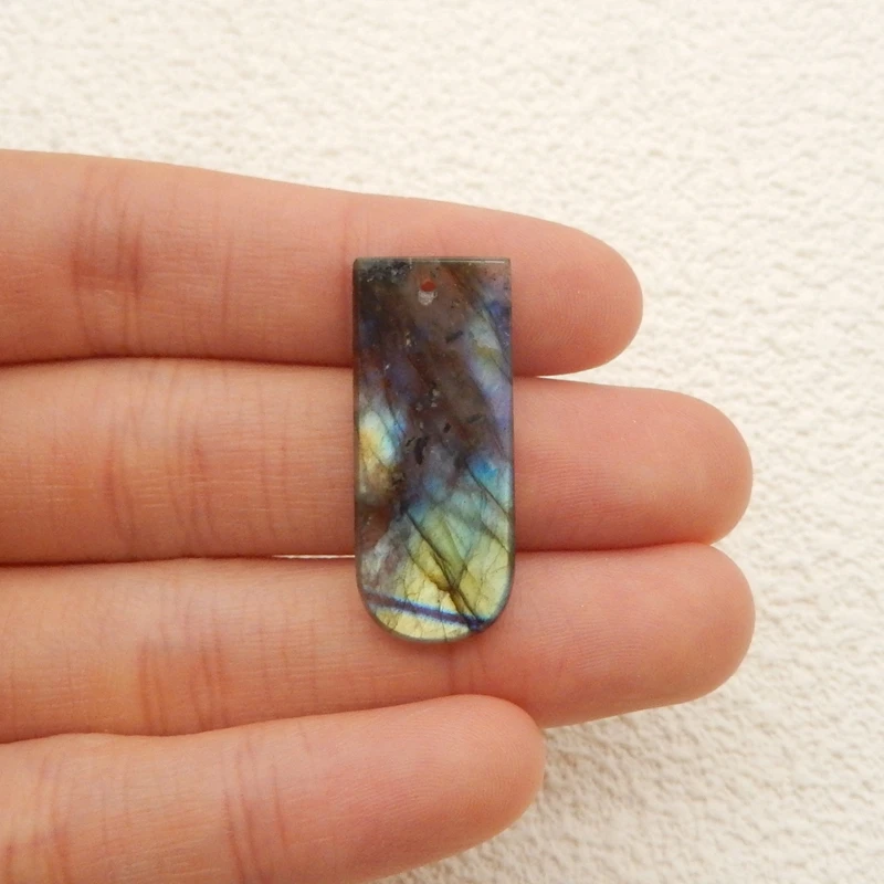 

Натуральный лабрадорит, U-образный кулон-бусина, блестящее модное ювелирное украшение для женщин, эффектный подарок, 30x13x3 мм, вес 2,7 г