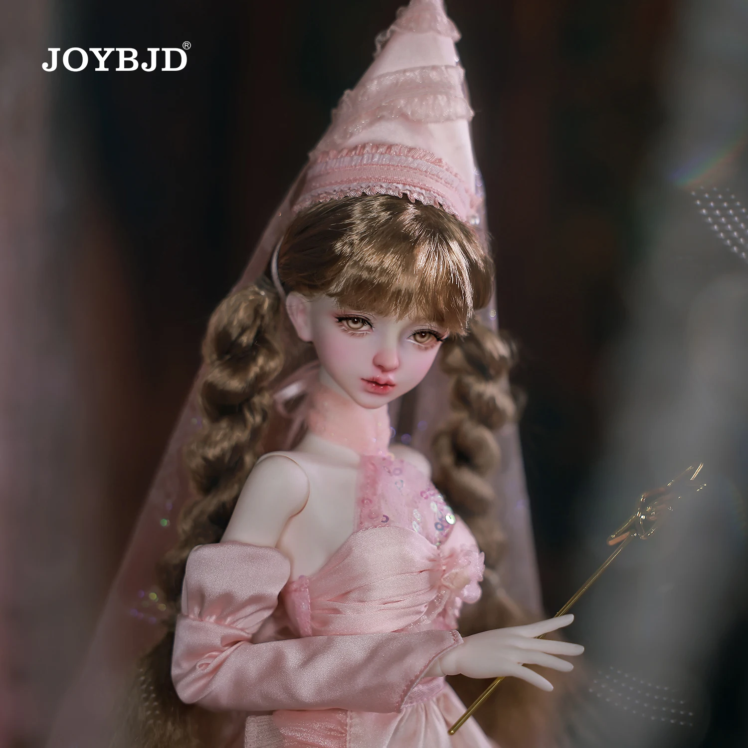 Joybjd 1/4 Garnet Bjd Doll FullSet Fairy-tale Fantasy Romantic Court Pink Witch Fairy Godmother Birthday Gift Movable Joint Doll