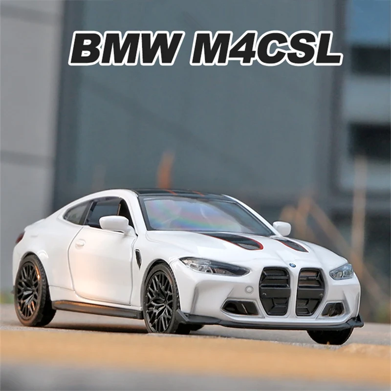 

New 1:36 BMW M4 CSL Alloy Sports Car Model Diecast Metal Racing Car SuperCar Model High Simulation Collection Childrens Toy Gift