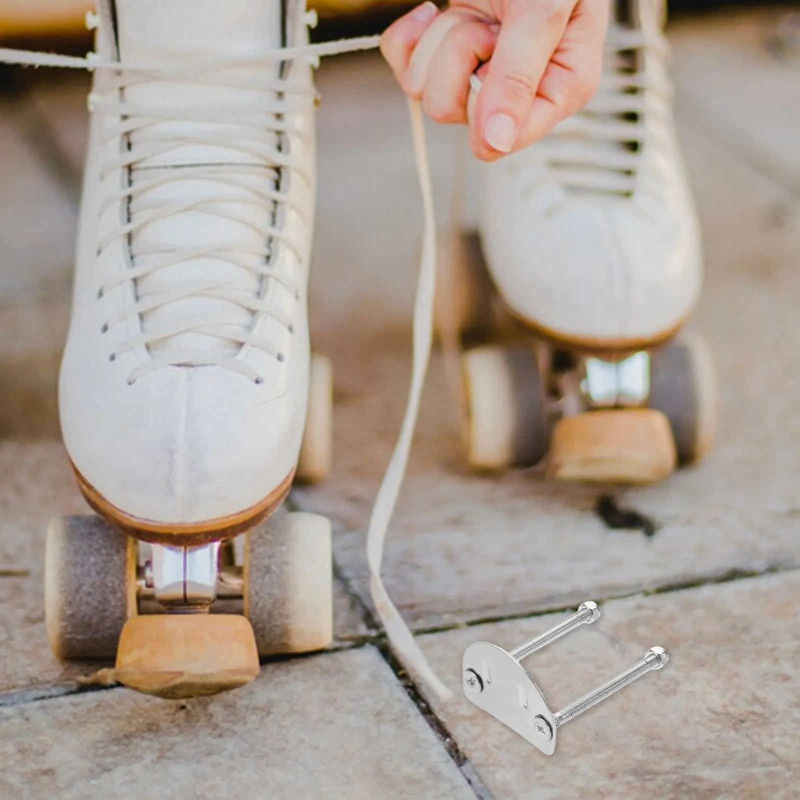 

8Pcs Roller Skate Accessories Stainless Steel Bracket Plates Enhanced Stability for Double Row Four Wheel Skates Mounting