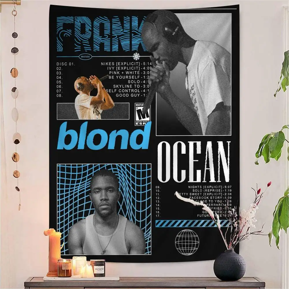 Blond F-Frank O-Ocean Singer Colorful Tapestry Wall Hanging Bohemian Wall Tapestries Mandala Wall Art Decor