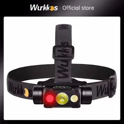 Wurkkos HD50 헤드램프, 충전식 21700 헤드라이트, 4000lm, XHP50.3 HI, LH351D, 660nm 레드 라이트 툴램프, 마그네틱 테일 캠프 라이트, 2A