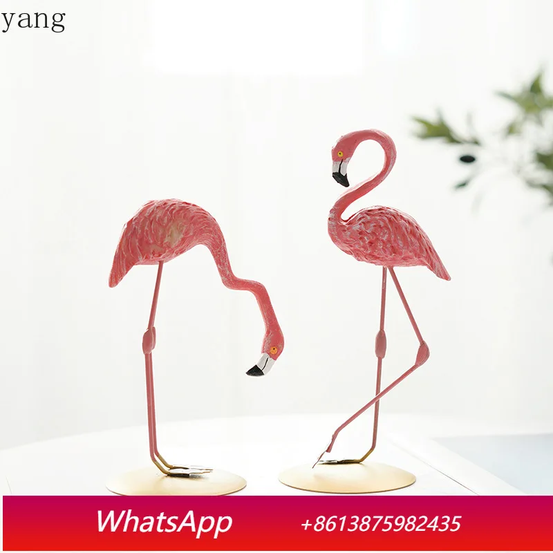 LMM flamingo ornaments cute animals bedroom living room decorations