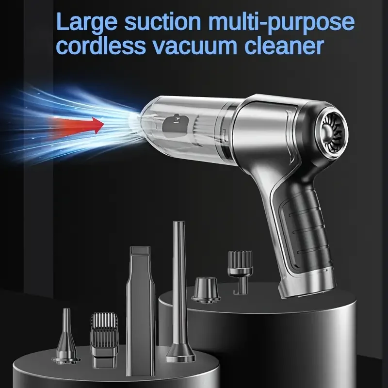 A Powerful Cordless Car Vacuum Cleaner, mini Crevice Vacuum Cleaner, Handheld Vacuum Cleaner with Strong Suction for Car Seats, lightweight, for Cleaning Keyboard, Carpet, and Pet Hair at Home, USB Rechargeable, lightweight and Fast Charging