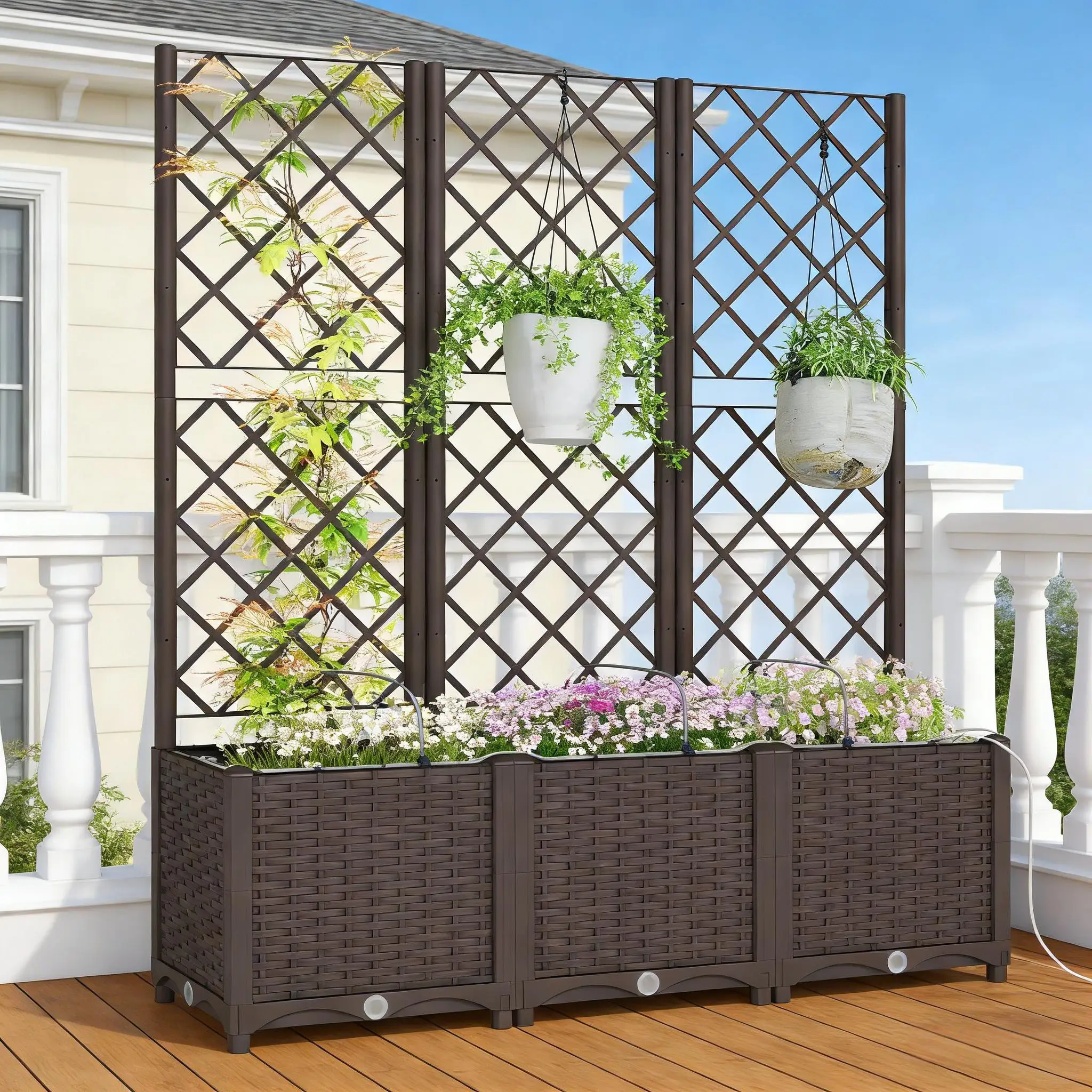 Outdoor Planter Box,Practical Self-Watering Raised Garden Bed view 6