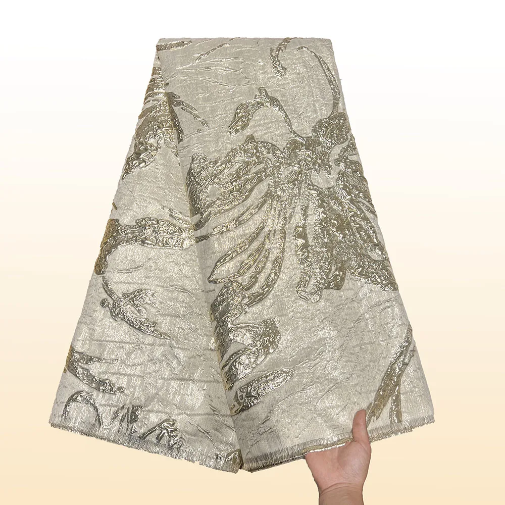 Wholesale Heavy Whiter Laser Cut Lace Fabric For Women Wedding Party Dresses