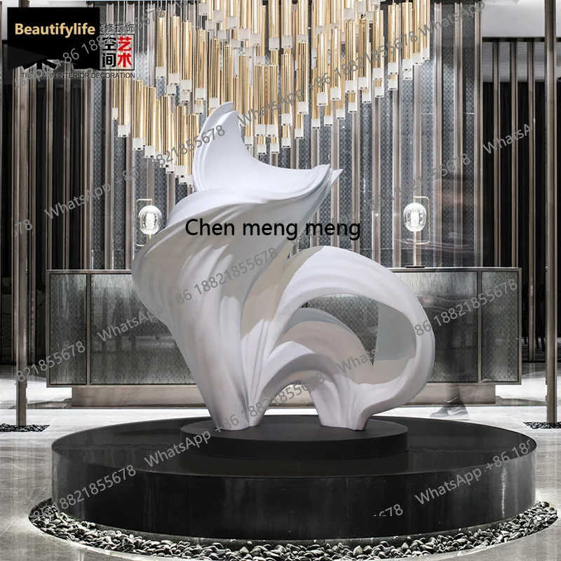 

M85 Modern hotel decoration large floor sculpture lobby creative ornament fiberglass