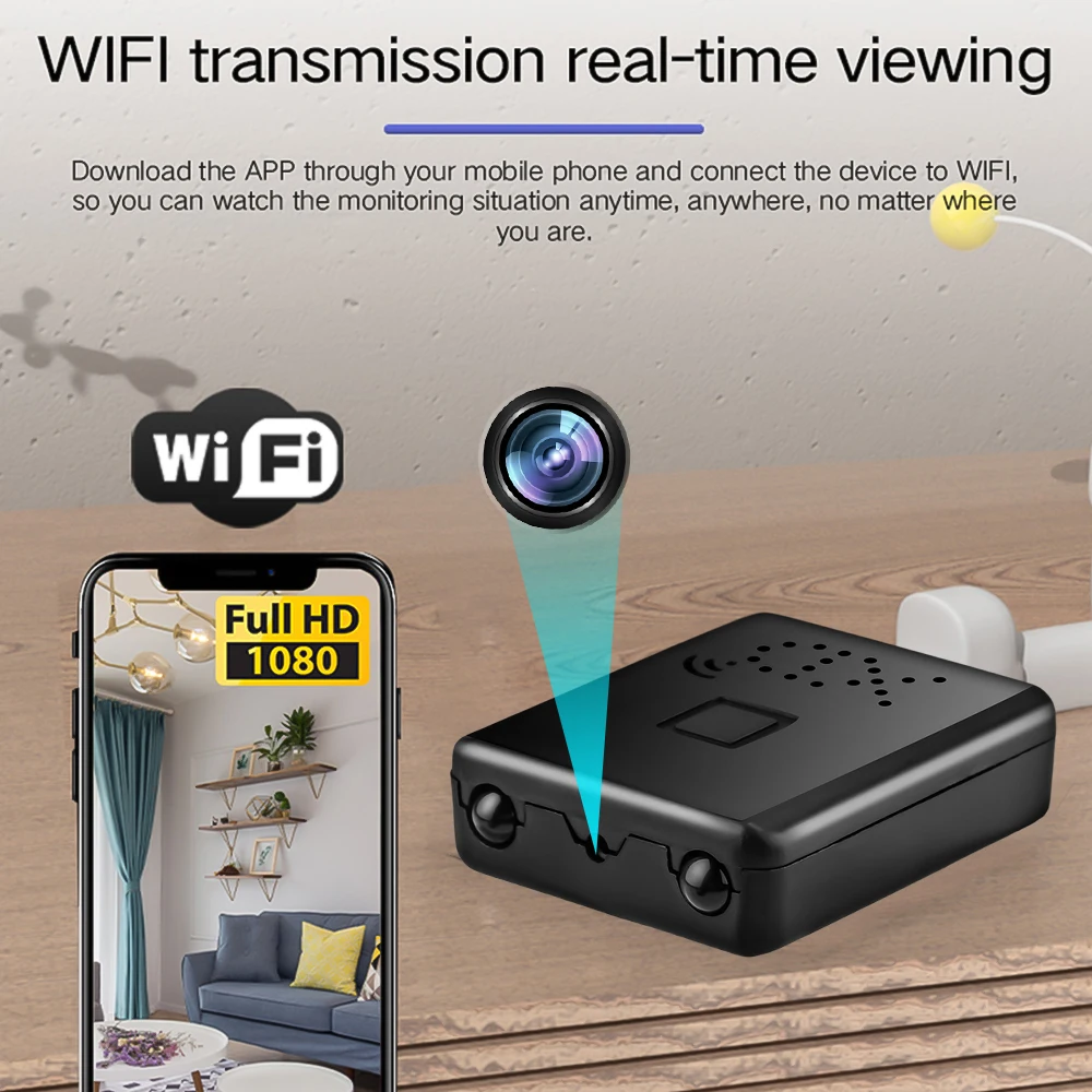 4K Full HD 1080P Mini IP Cam XD WiFi Nachtsichtkamera IR-CUT Bewegungserkennung Sicherheit Camcorder HD Videorecorder