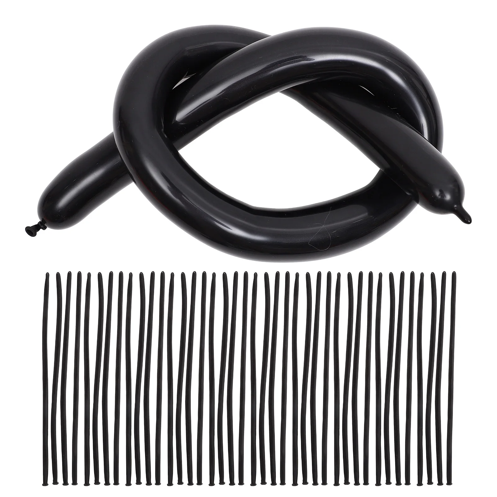 

100pcs Balloons Long Strip Modelling Birthday Party Wedding Festival Decorative Twisting Balloons Black Emulsion