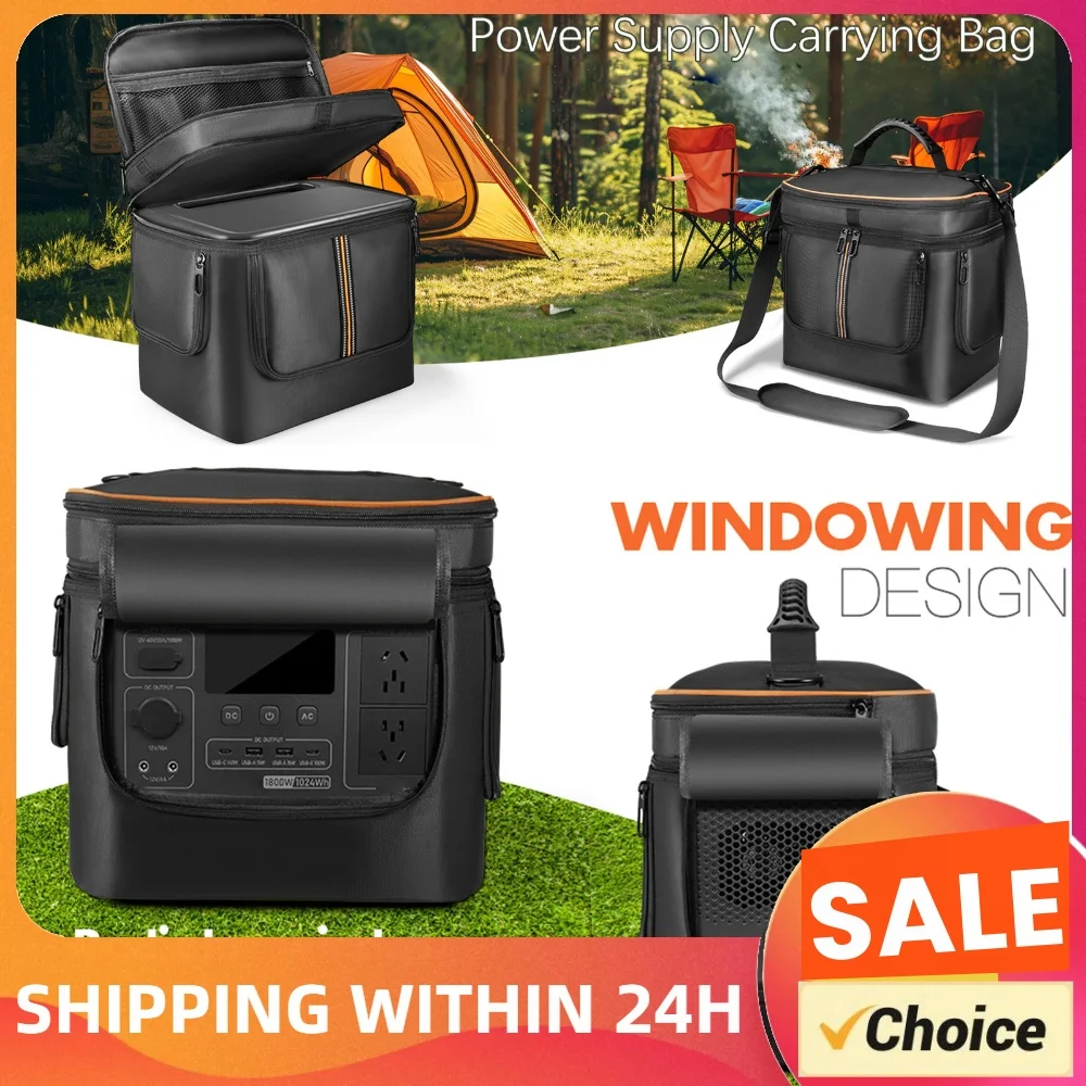 Portable Power Station Carry Case Compatible with BLUETTI Elite 100 V2 Shock Resistant Travel Bag with Adjustable Shoulder Strap