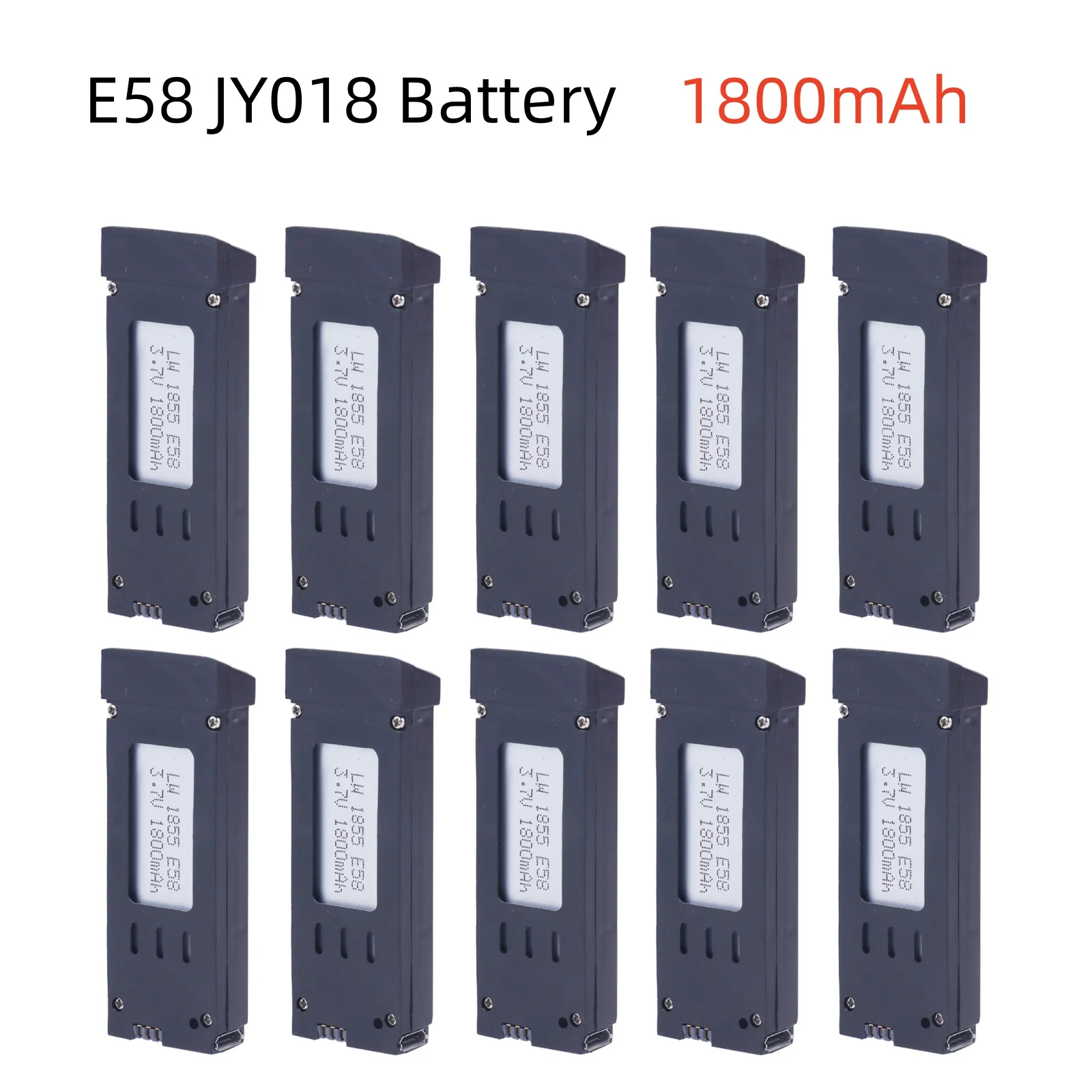 1-10pcs 1800mAh 3.7V Battery For E58 JY019 S168 RC Drone Quadcopter Parts 3.7V Lipo Battery For RC Rechargeable Battery