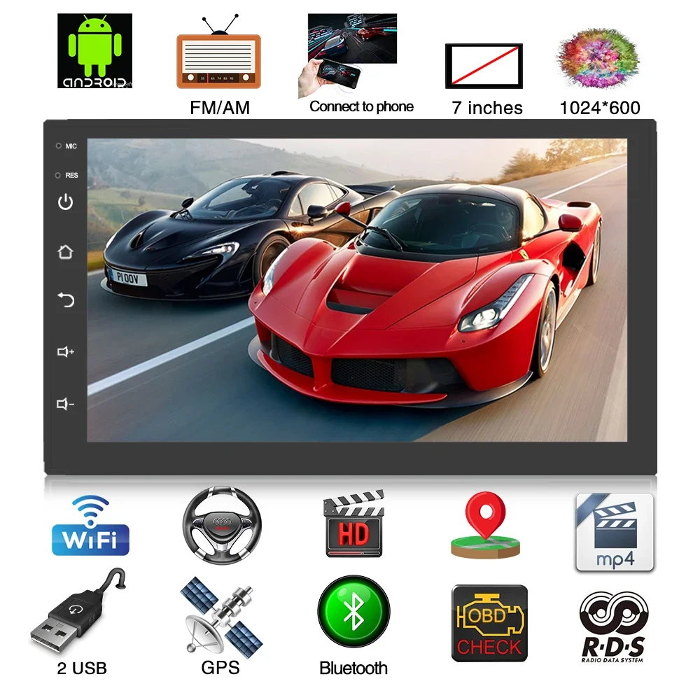 7 Inch Universal Screen Android Multimedia Radio Mp3  Car Video Player