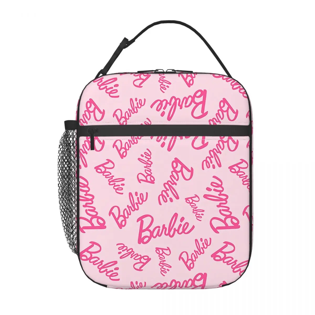 Custom Pink Barbies Doll Pattern Lunch Bag Thermal Cooler Insulated Lunch Box for Work Office Picnic Food Portable Tote Bags