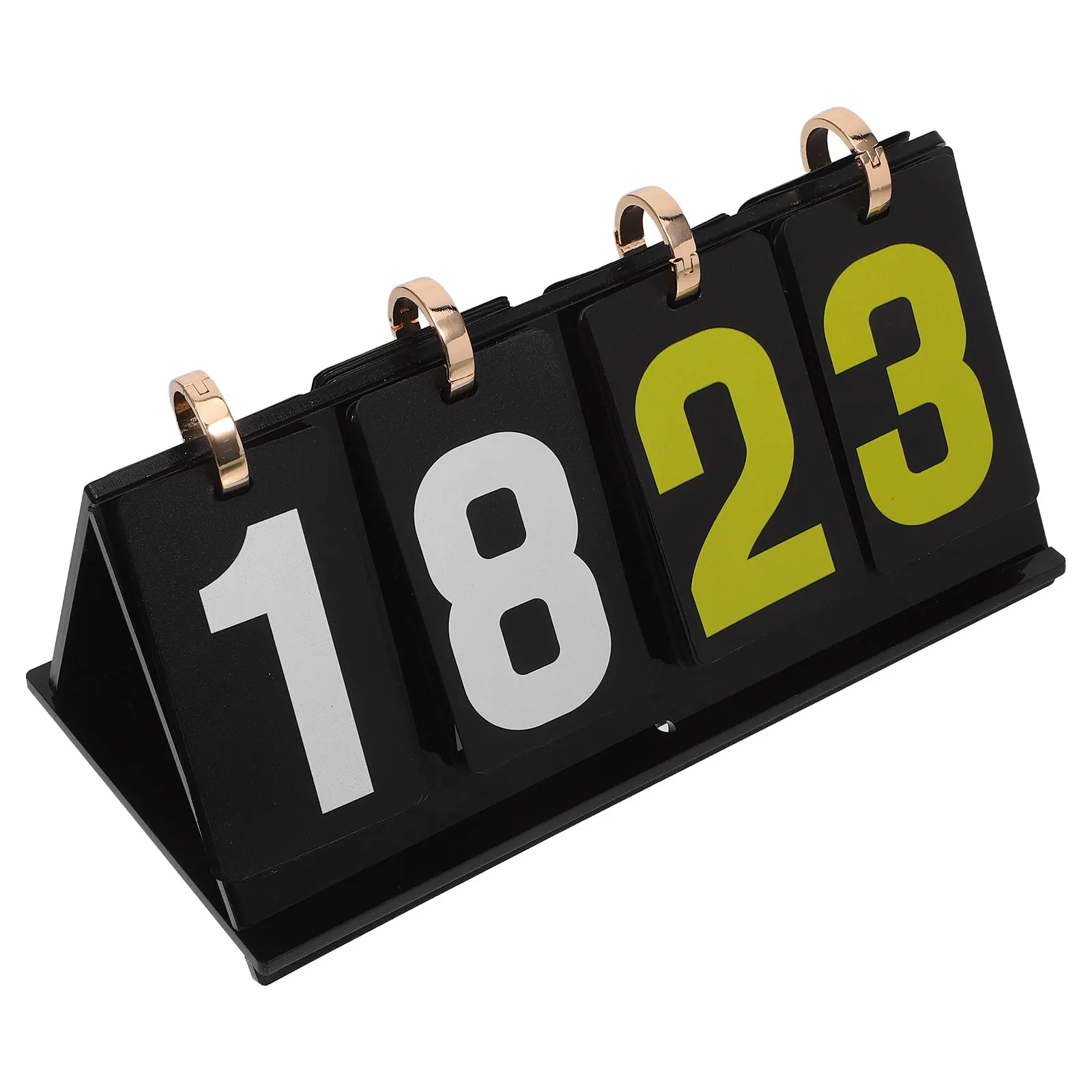 Portable 4-Digits Flip Scoreboard Tabletop Score Keeper Card Game Score Recorder Shuffleboard Snooker Billiards Basketball