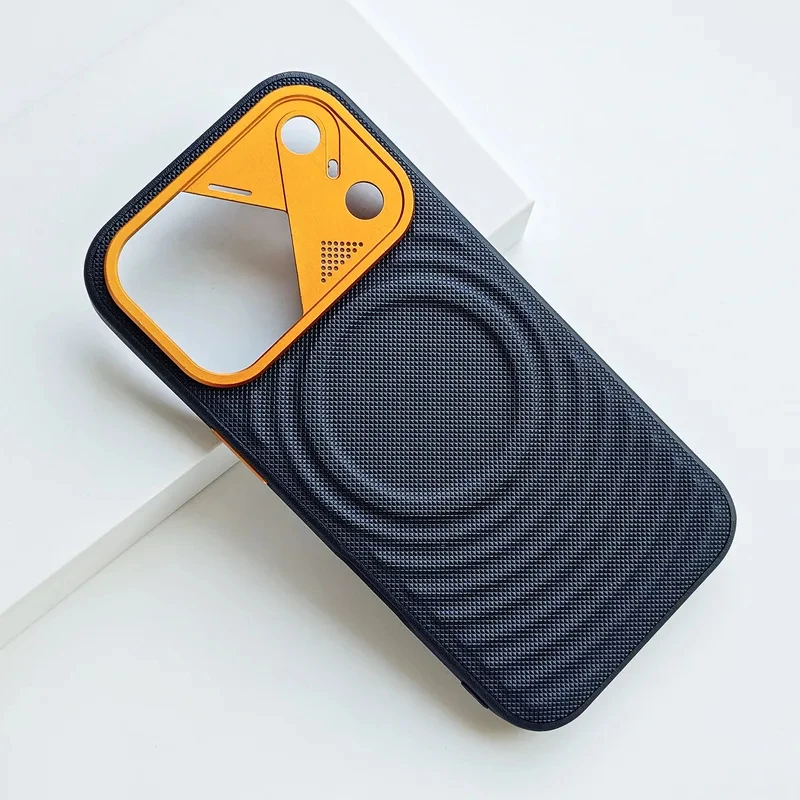 Luxuriöse Wellen-PU-Lederhülle mit Magnetverschluss für iPhone 17 Pro Max 17 Pro, Magsafe-kompatibel, kabelloses Laden, präzise Kamera-Schutzhülle
