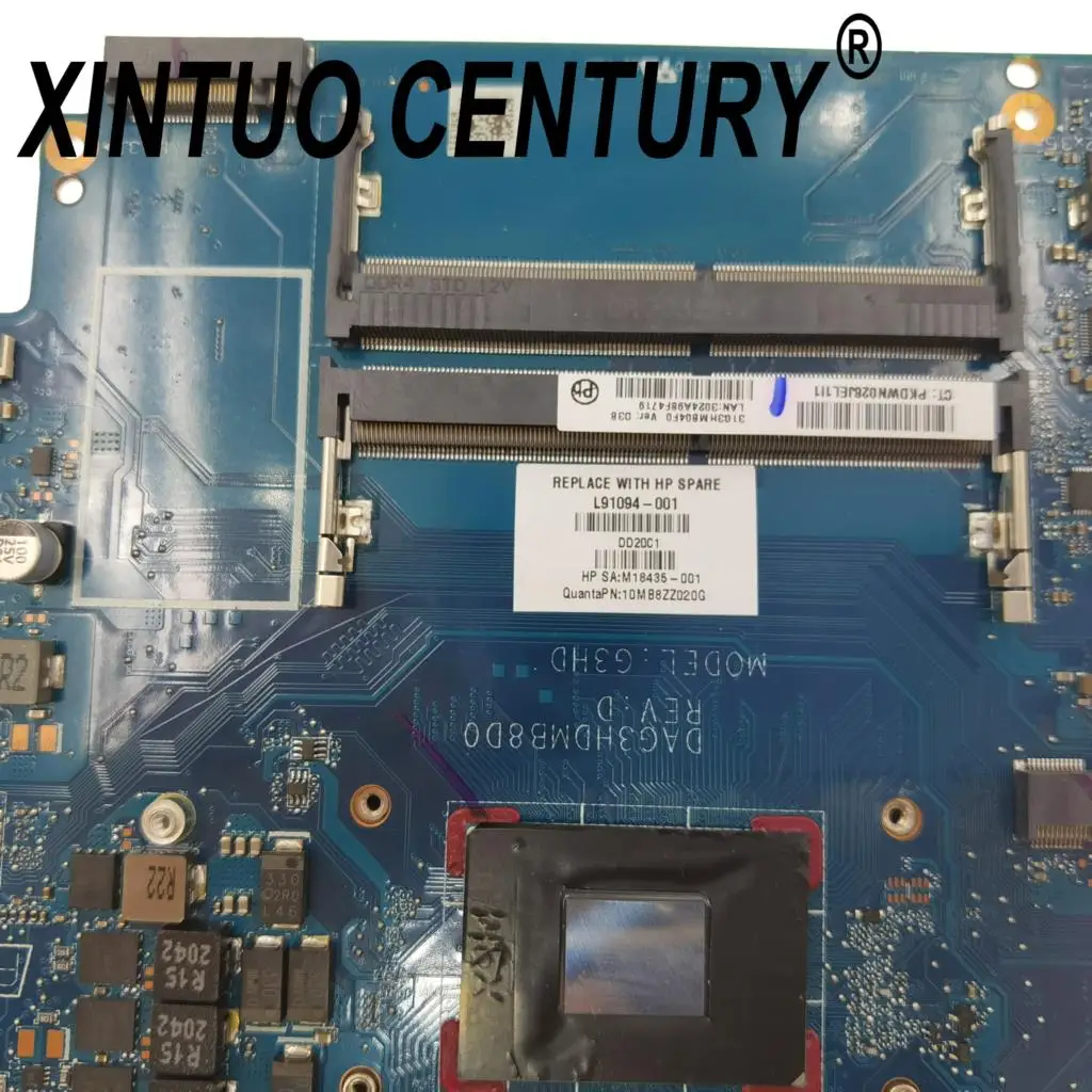 Imagem -05 - Motherboard para hp 15-ec Laptop Motherboard Dag3hdmb8d0 com R74800 Cpu Gtx1650 4gb Gpu Ddr4 100 Testado L91094001 M18435-001