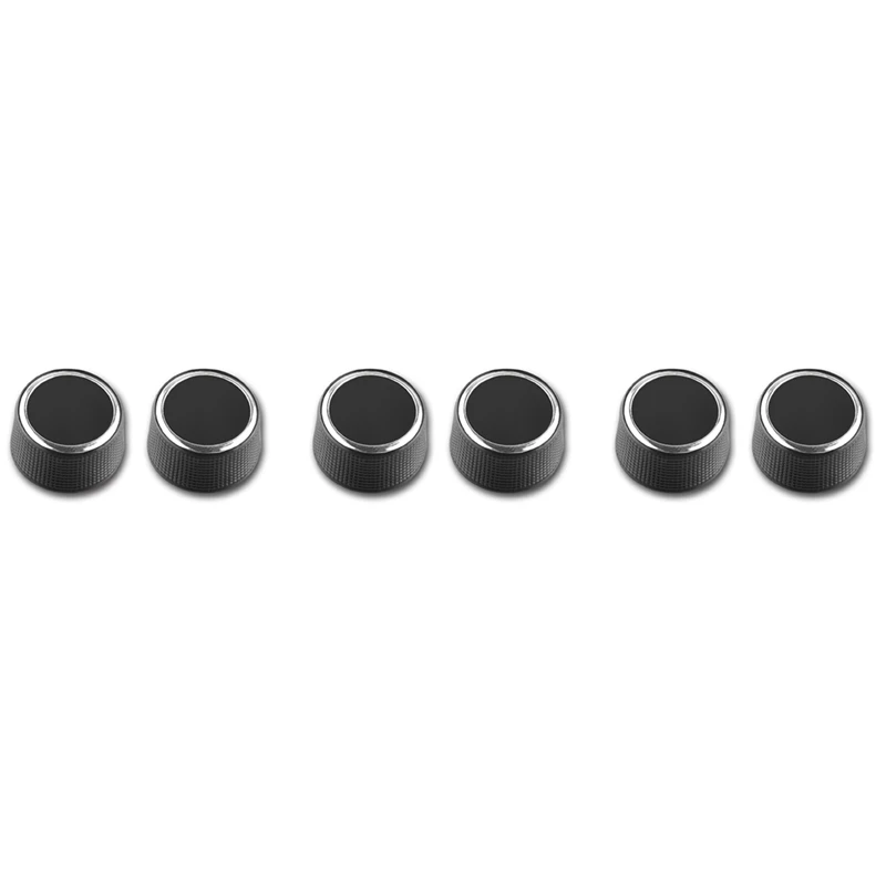 6 Pc Rear Radio Audio Volume Control Knob Dial Tuner For 07-13 Chevy Tahoe Chevrolet Silverado Gmc Acadia Sierra Denali