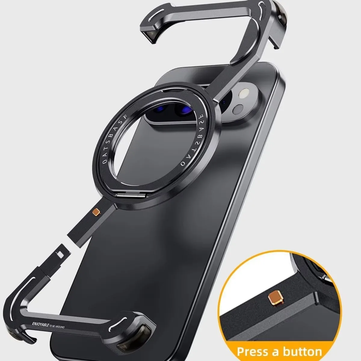 

MagSafe rotating bracket metal phone case for Google Pixel 9 Pro Pixel 9 Pro XL metal hollow magnetic phone protective case