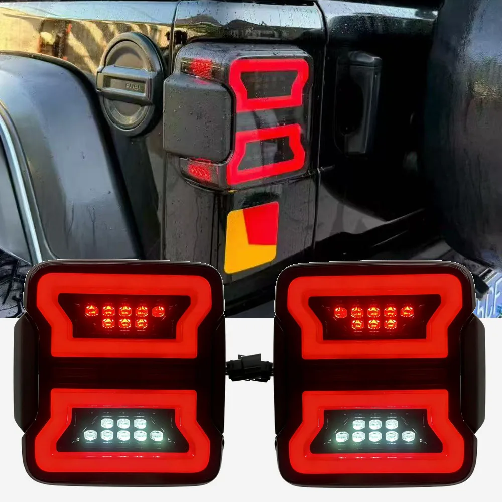 

NEW For Jeep Wrangler JL 2018-2024 Car Led Taillights Driving Brake Reverse Lights DRL Dynamic Turn Signal Lamp Auto Accessories