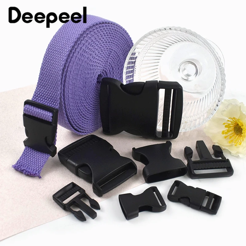 

5-20Pcs 10-50mm Black Plastic Release Buckles Bag Strap Adjust Clasp Webbing Belt Buckle Backpack Dog Collar Closure Clips Hook