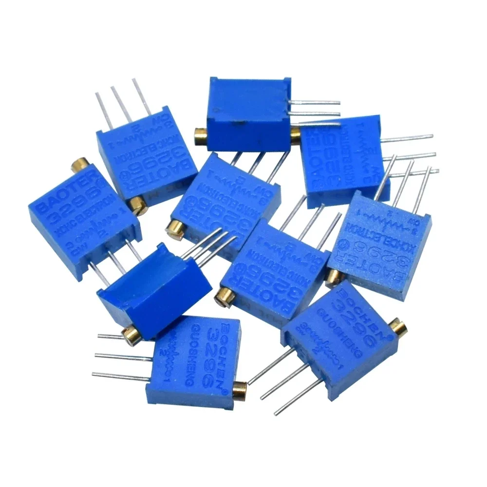 

3296W1K 2K 5K 10K 20K 50K 100K 200K 500K 1M 50 100 200 500 Ohm Multiturn Trimmer Potentiometer High Precision Variable Resistor