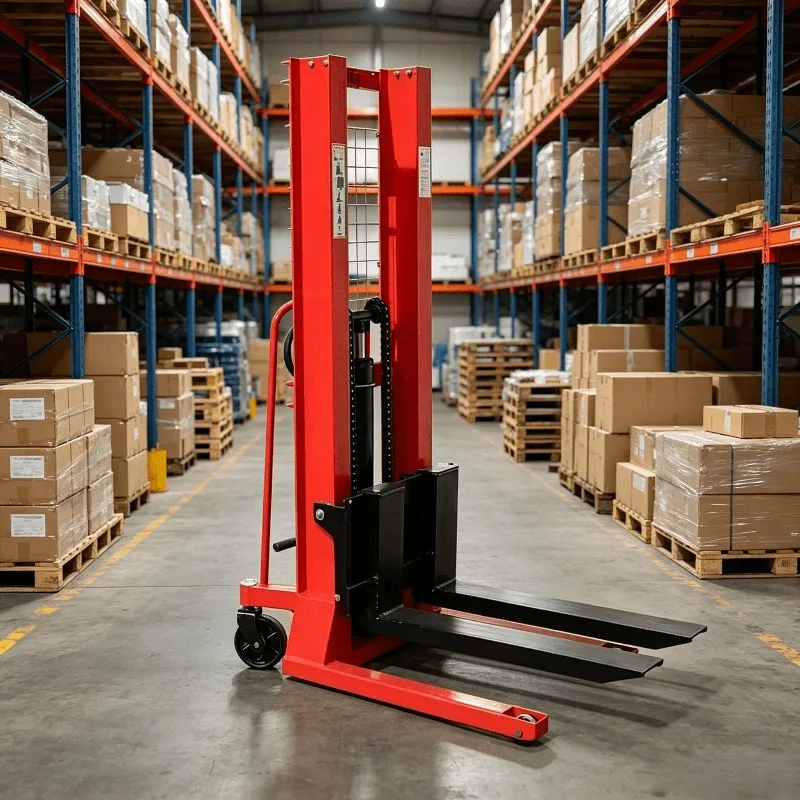 1-3T Manual Hydraulic Stacker Hand Pallet Stacker Manual Lifting Forklift Handling Transportation Equipment