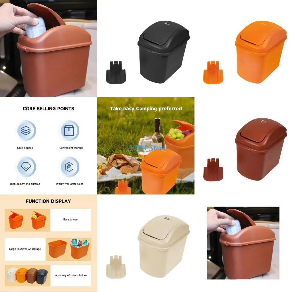 

U13C Car Trash Basket Rubbish Can Car Interior Accessories Waterproof Garbage Bin Waste Basket Storage Trash Bin