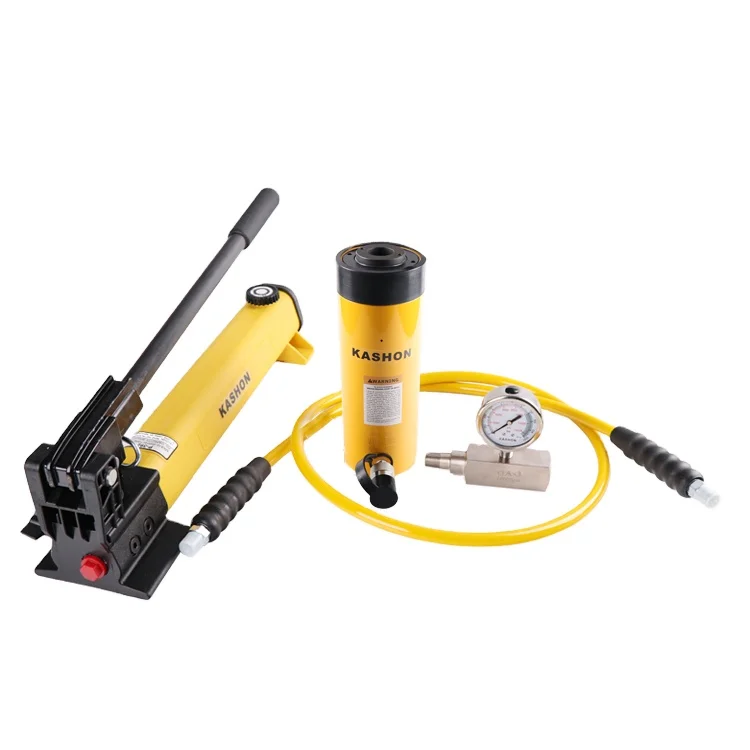 KSRCH-306 Equivalent 700 bar 30 Ton Hollow Plunger Hydraulic Hollow Cylinder Jack with Hand Pump