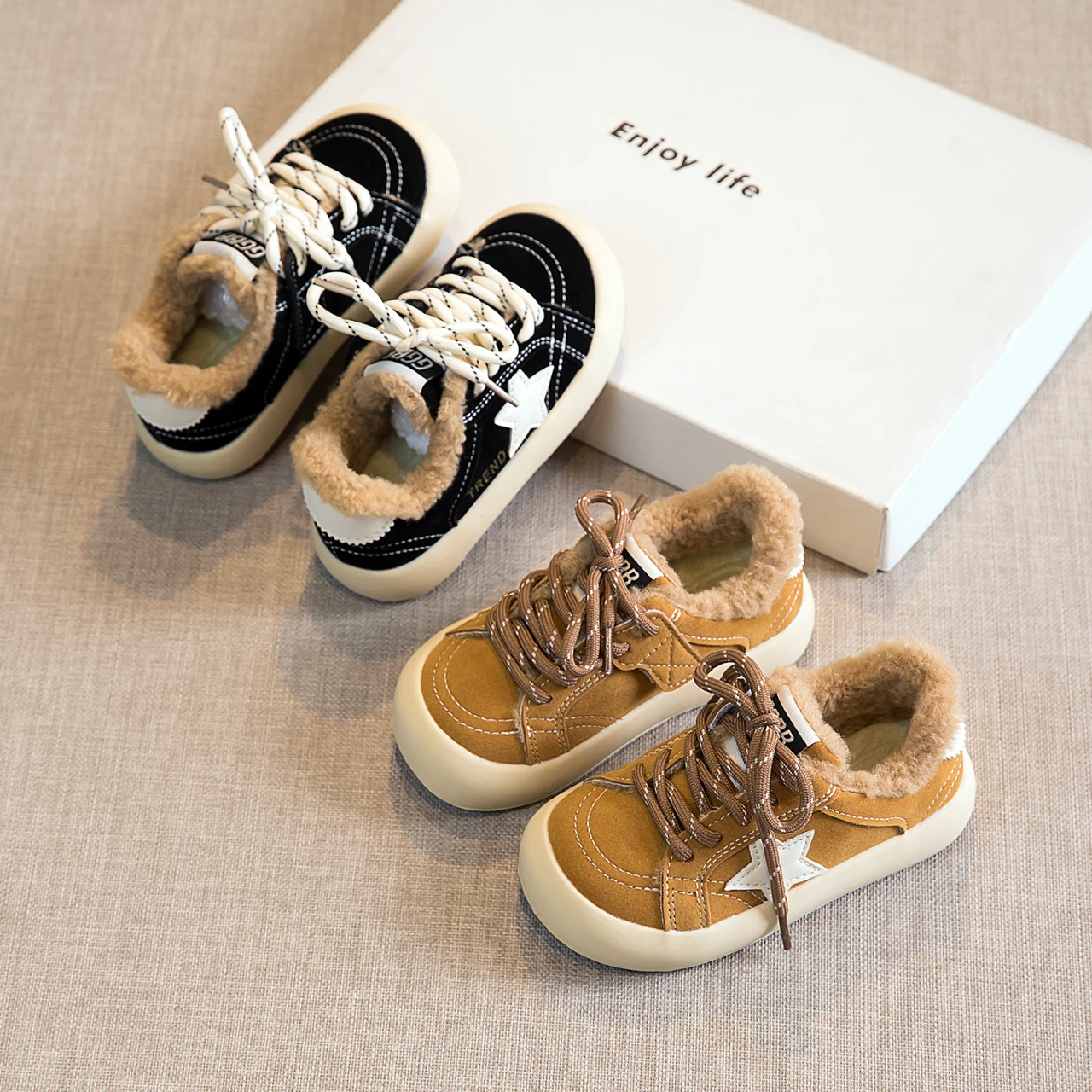 

New Style Winter cotton shoes for girls warm low-top casual shoes for boys cotton shoes for children