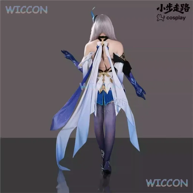 

asdh8@New Skin Dress Skirk Cos Game Genshin Impact Cosplay Skirk Cosplay Costume Wig Shoes Women Halloween Party Roleplay SuitCO
