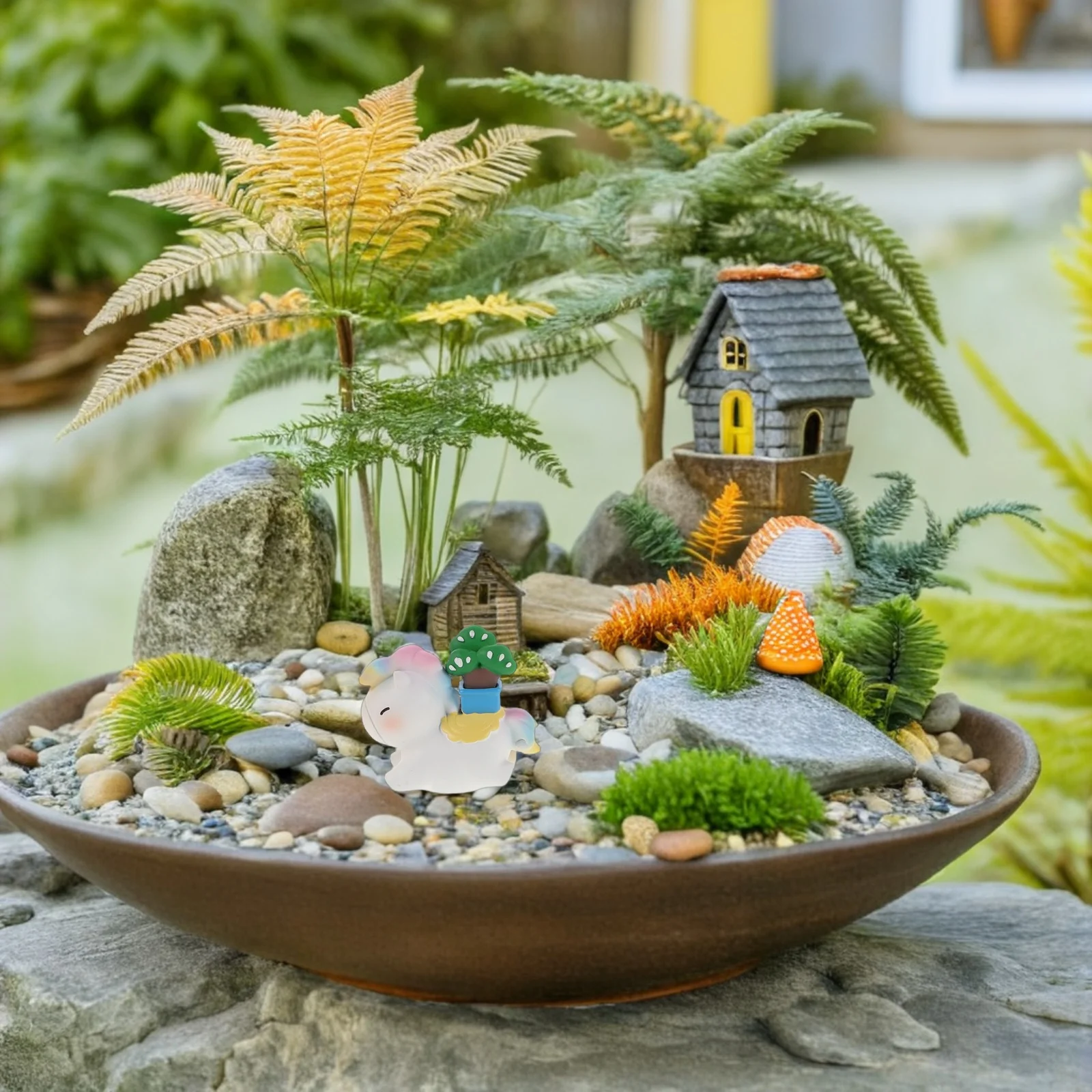 

4Pcs Mini Resin Horse Statues Micro Landscape Desk Decor Home Office Party Festival Ornaments Tiny Resin Figurines