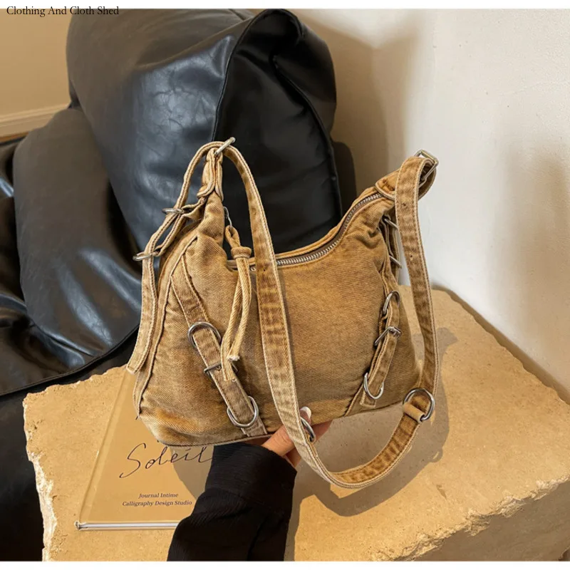 Design for Vintage Denim Bags, Women's Trendy Shoulder Shoulders Female Women Big Bag Women Tote Bag Femme Ladies Handbags