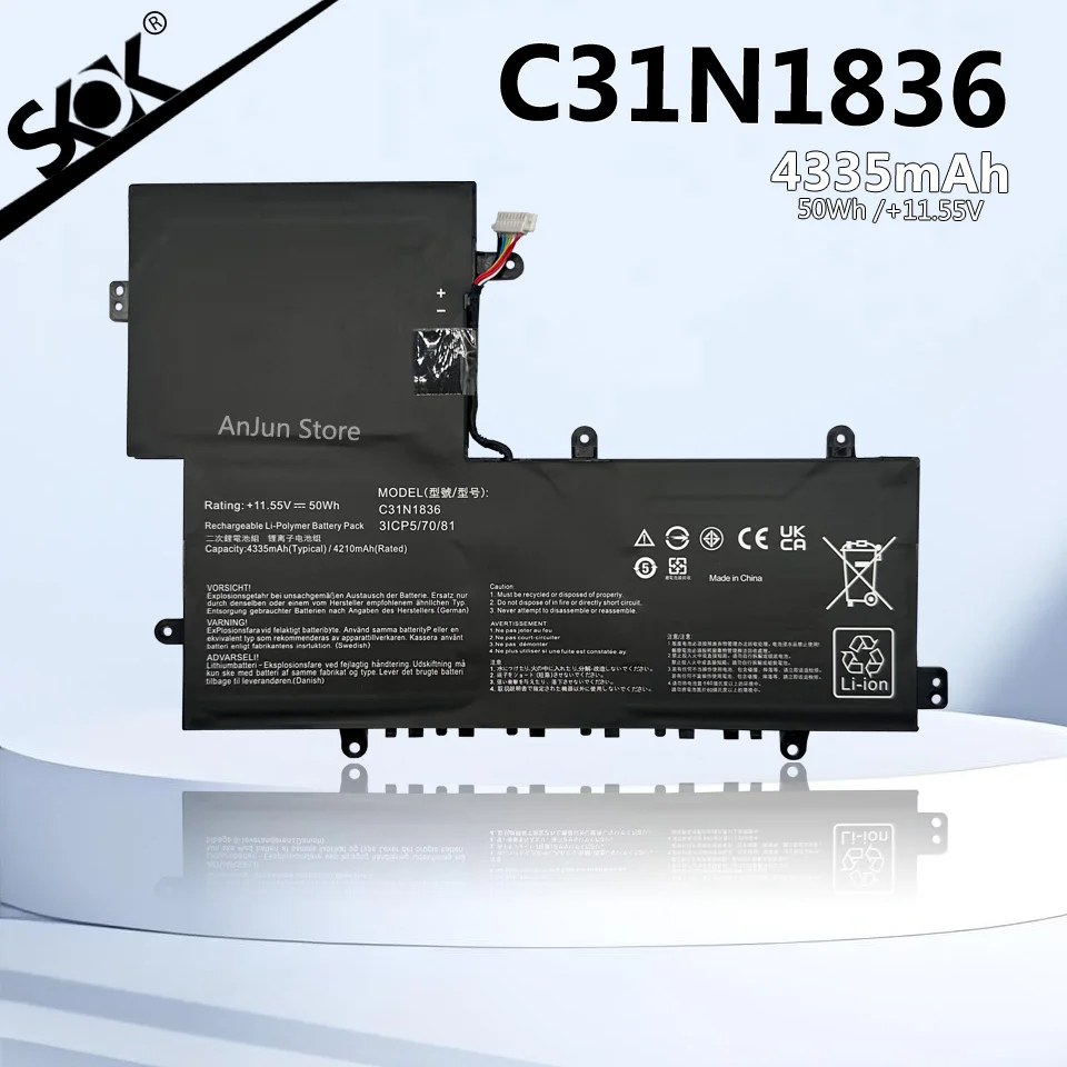 

Brand New C31N1836 11.55V 42Wh Laptop Battery for Asus Chromebook Flip C214MA C204MA 0B200-03370000 0B200-03370100.