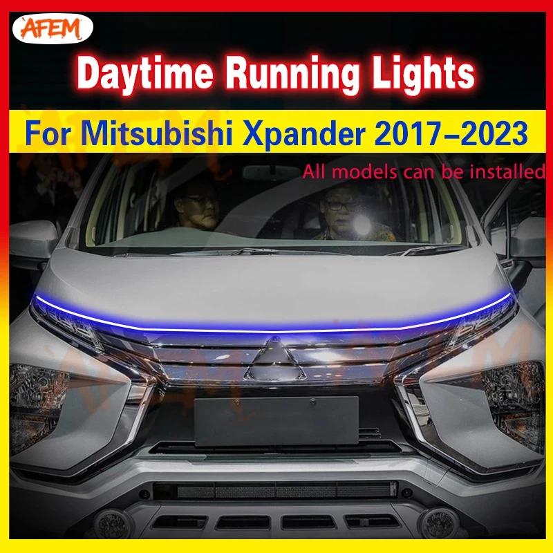 1PCS Led Drl Luci Diurne Luce Diurna Impermeabile Flessibile Nebbia Lampada Frontale Luci Ambientali Per Mitsubishi Xpander 2017-2023