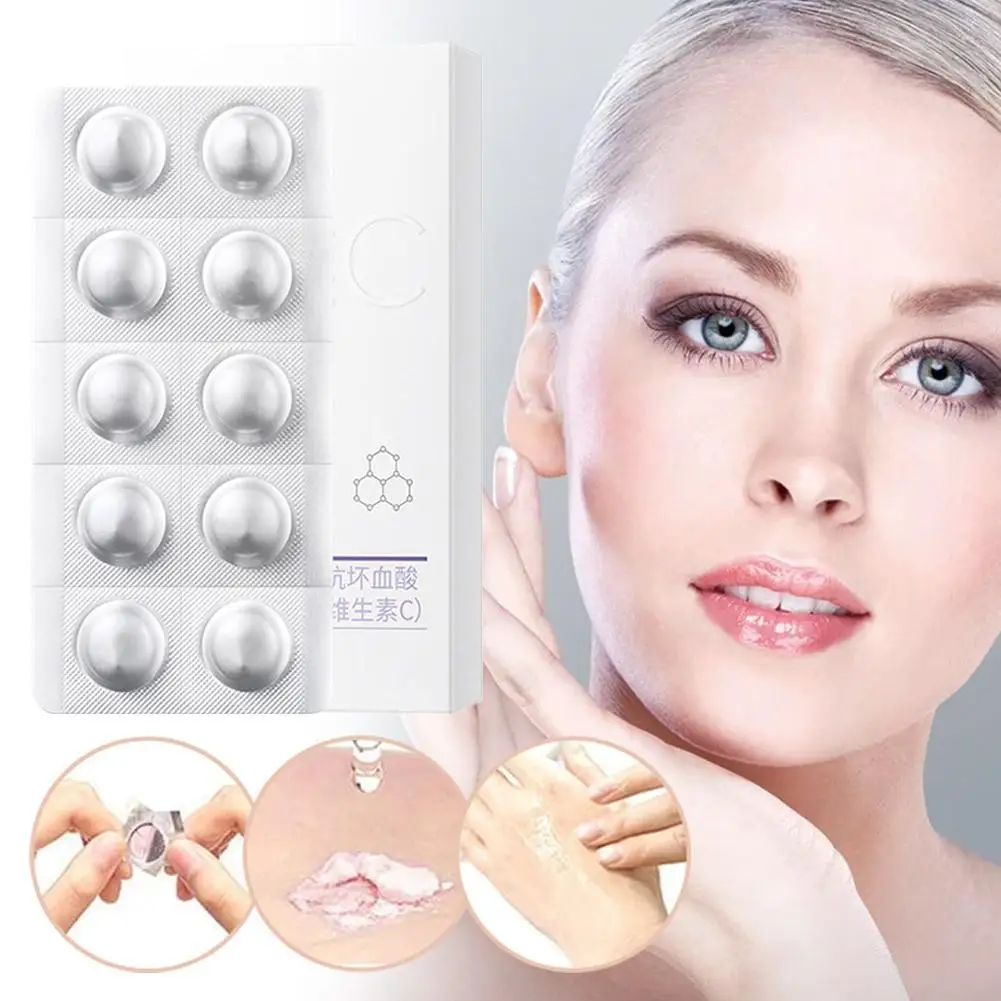 VC Solid Essence Tablets Anti-aging Remove Wrinkle Shrink Pore VC Moisturizing Brighten VC Freeze-dried Powder Skincare