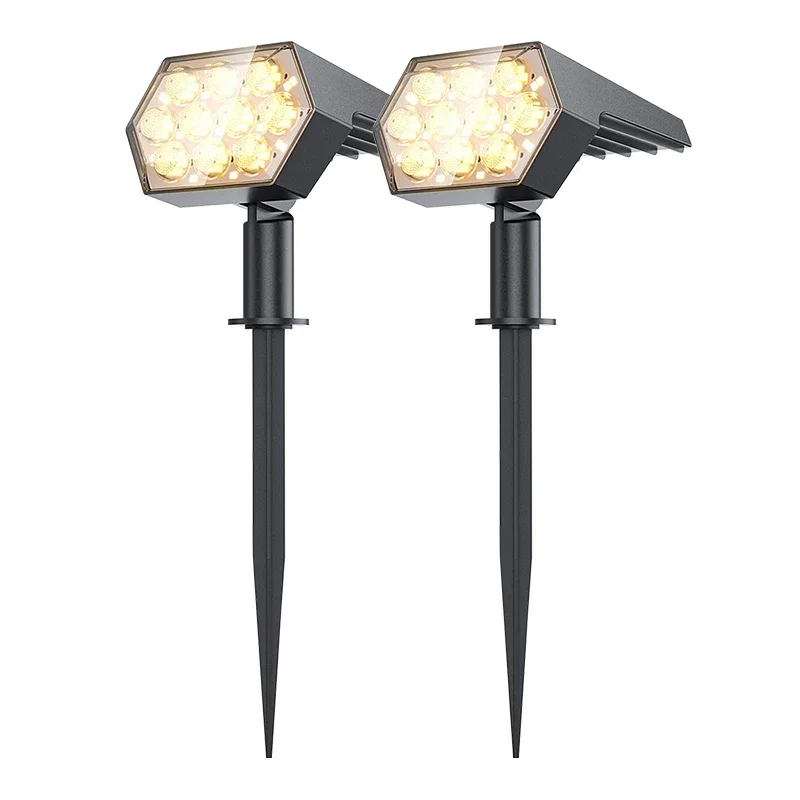 92 LED-zonneverlichting Buitenzonne-spotverlichting Buiten IP67 Waterdichte zonne-tuinverlichting 2 in 1 voor tuinveranda