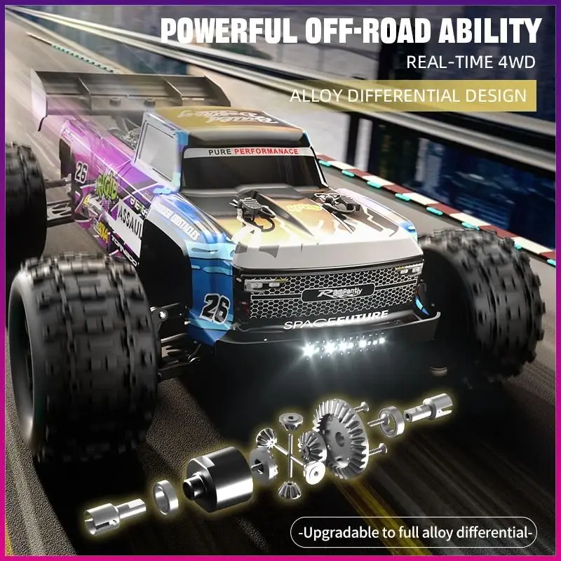 JJRC 1/14 Super Brushless 70KM 4WD RC Car With LED Remote Control Cars High Speed Drift Monster 4x4 Off Road Truck Kid Adult Toy