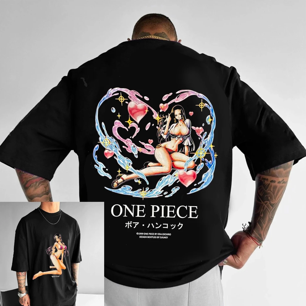 

Anime One Piece Harajuku Y2k Graphic T Shirts Summer Oversized Cotton Men's Clothing Loose Women's Short Sleeve Tee Tops Cosplay