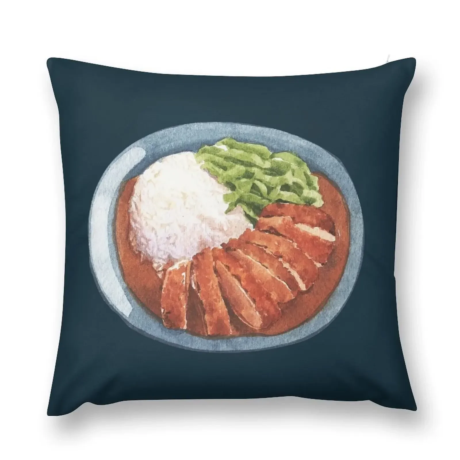 

Japanese Chicken Katsu Curry Throw Pillow Luxury Sofa Cushions Pillow Decor pillow