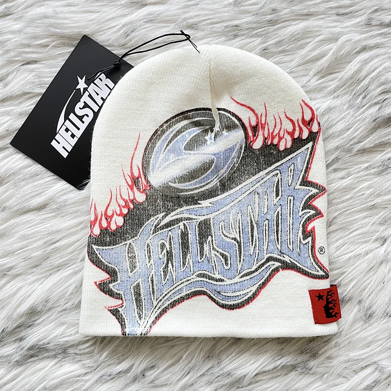 hellstar-studios-sample-beanie-hat-knitted-high-street-casual-cold-hat-with-print-for-couples-street-shopping-universal-season