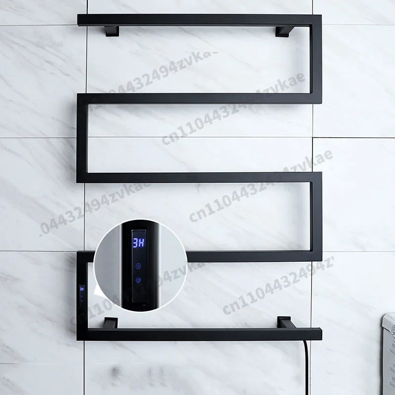 0528Heated towel rack digital display clothes drying intelligent constant temperature rack bathroom quick heating