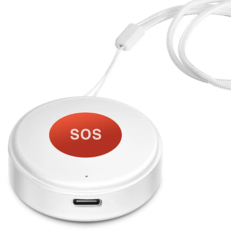 زر الأمان الذكي MINI SOS TUYA WIFI بنقرة واحدة، مساعدة تطبيق المساعدة، بطارية USB القابلة لإعادة الشحن