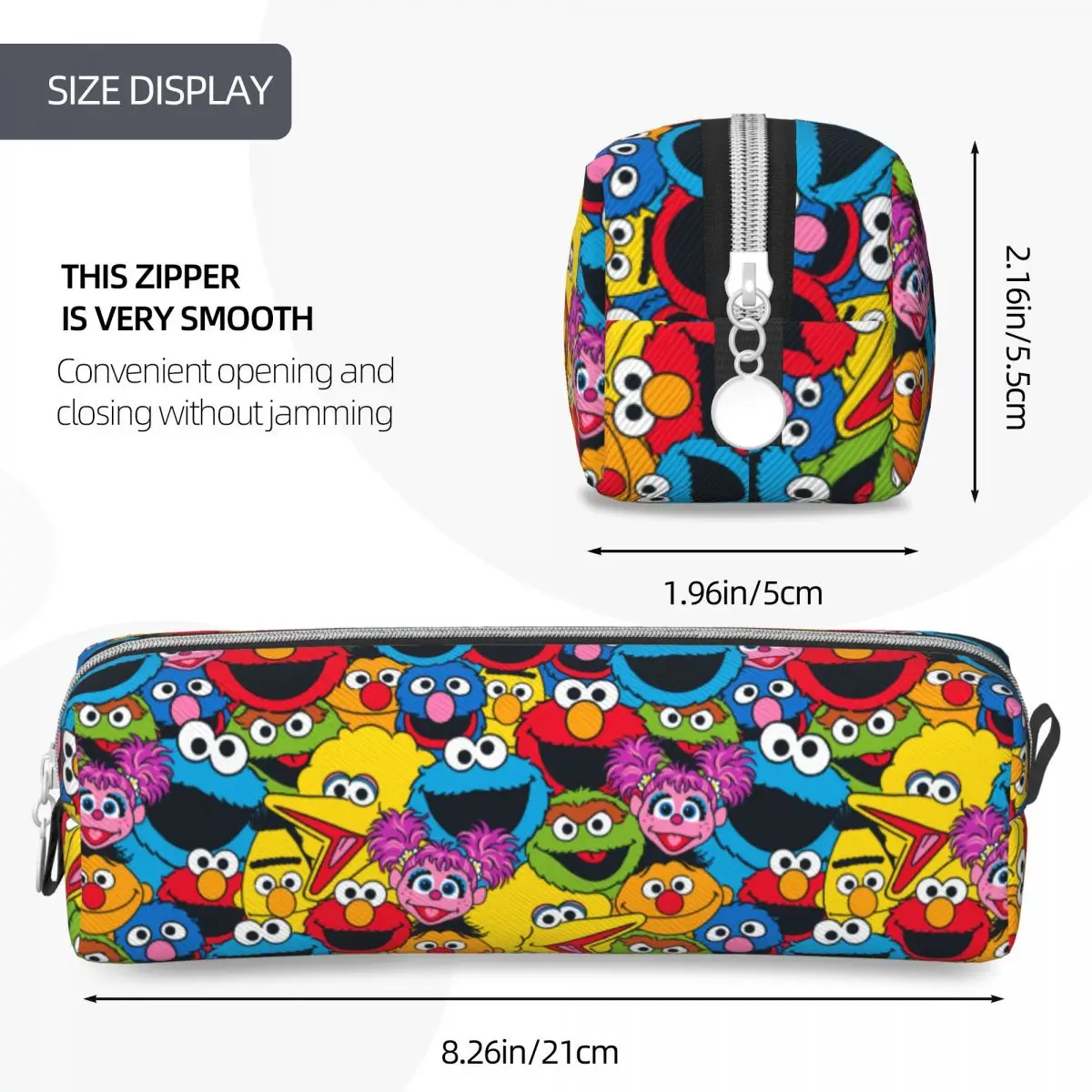 Creative Crew Pattern Cookie Monster Pencilcases portapenne per ragazza ragazzo borse di grande capacità accessori regalo per ufficio