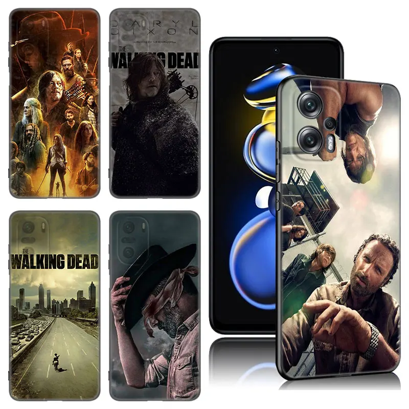 The Walking Dead Black Silicone Phone Case For Xiaomi POCO X3 X4 NFC F5 M3 M4 M6 X5 X6 Pro F3 F4 GT 5G C55 C65 M5