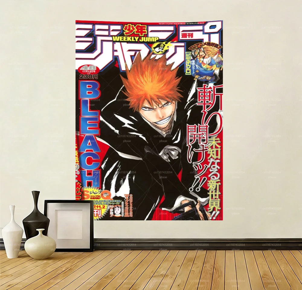B-Bleach Anime Cover Tapestry - Wall Hanging for Bedroom & Dorm, Manga Fan Collection & Home Decor